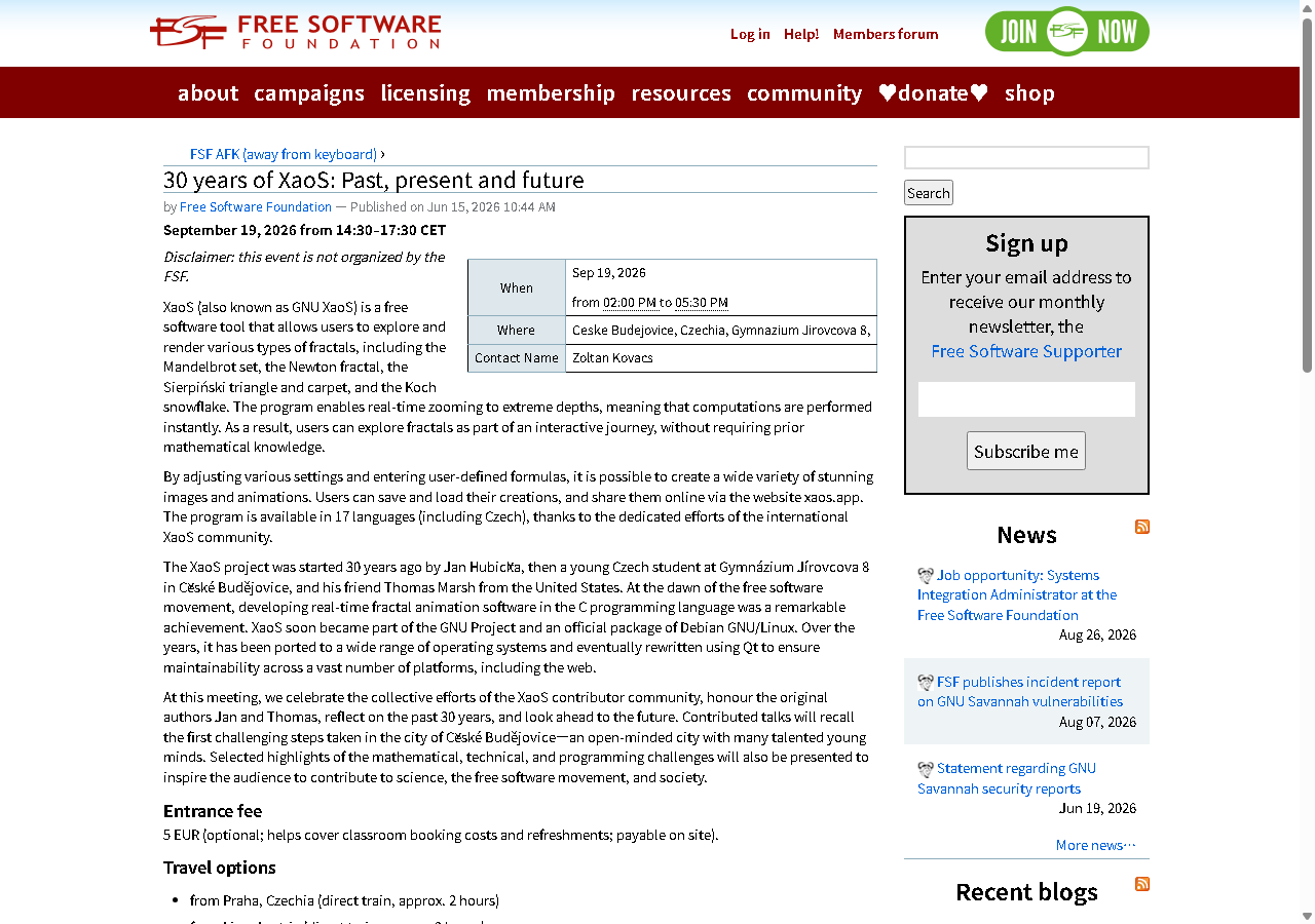 30 years of XaoS: Past, present and future