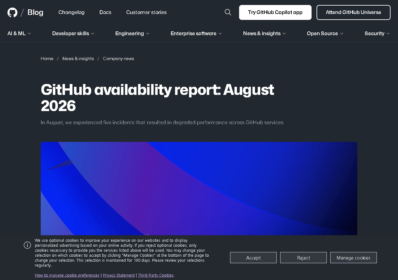 GitHub availability report: August 2026