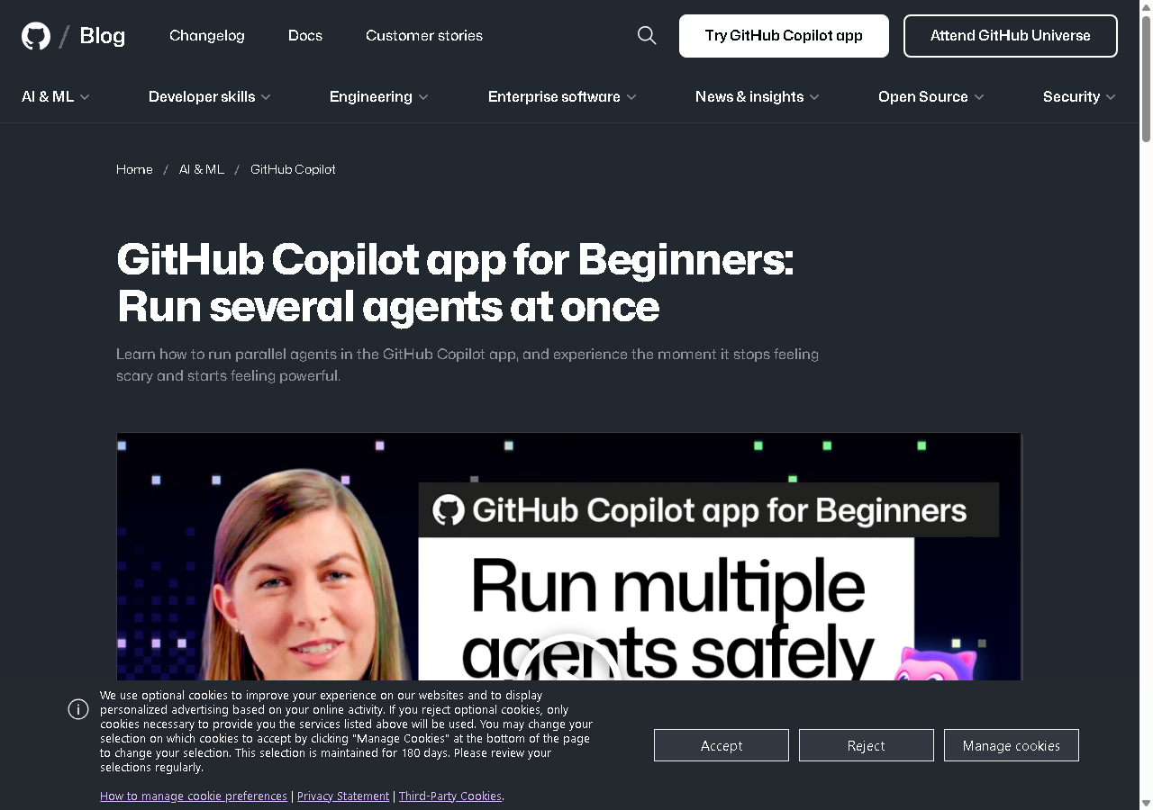 GitHub Copilot app for Beginners: Run several agents at once